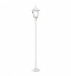 Lampadaire 1 tête -CLIC-CLAC 4 -IP44 - E27 - BLANC style rustique - VERRE TRANSPARENT hauteur totale 1 910 mm