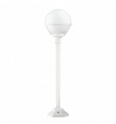 Luminaire sur Mat de forme ronde - Pôle classique CLIC-CLAC GLOBO IP43 E27 42W - mat coloris blanc- hauteur 106 cm