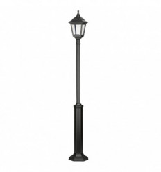 Lampadaire 1 tête -CLIC-CLAC 4 -IP44 - E27 - style rustique - VERRE TRANSPARENT hauteur totale 1 910 mm noir 