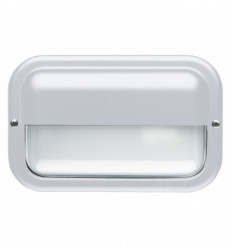 Applique rectangulaire avec visière KAPPA IP55 LED SMD AC 9W - 1160 lumens - 3000K Blanc- aluminium