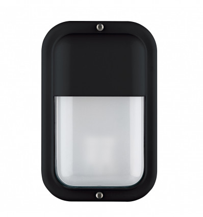 Applique murale rectangulaire en aluminium avec visière- KAPPA IP55 LED SMD AC 9W - 1240 lumens - 4000K- coloris Noir