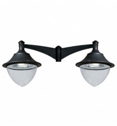 Double lanterne - pour mât 2 bras GUNTHER- diamètre 48 cm -IP65 GX53 9x10W Noir