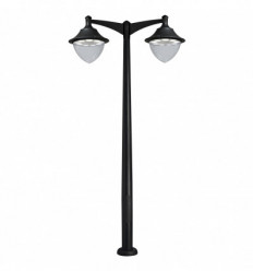 Double lanterne - pour mât 2 bras GUNTHER-60 IP65 GX53 9x10W Noir