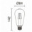 Ampoules LED E27 Filament E27 LED Bulb 4W - 470 lumens - 2700K - hauteur 142 mm 
