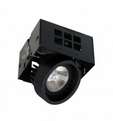 Spot encastrable Cardan LED COB 17 W 2180 lumens - 3000 k -AR111 - ATOLON- Coloris Noir