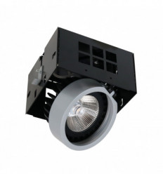 Spot encastrable Cardan LED COB 17 W 2180 lumens - 3000 k -AR111 - ATOLON- Coloris Gris