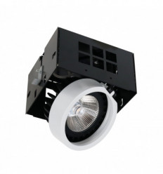 Spot encastrable Cardan DALI PUSH LED COB 17 W 2180 lumens - 3000 k -AR111 - ATOLON- 14° - Coloris blanc