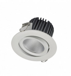 SPOT Encastré ROND-ORIENTABLE- NIX IP44 LED COB 8W 3000K Blanc angle de 40°