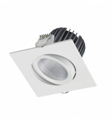 SPOT Encastré CARRE-ORIENTABLE- NIX IP44 LED COB 8W 3000K Blanc angle de 40°