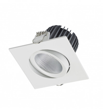 SPOT Encastré CARRE-ORIENTABLE- NIX IP44 LED COB 8W 3000K Blanc angle de 40°