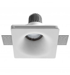 Spot encastré - extra plat - en plâtre LEN - à équiper de GU10 50W - coloris Blanc