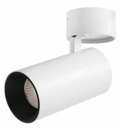 Spot fixation en saillie HIDRA LED COB 18 W 1575 lumens CRI80 3000K -angle 30º- coloris blanc extérieur et noir INTERIEUR