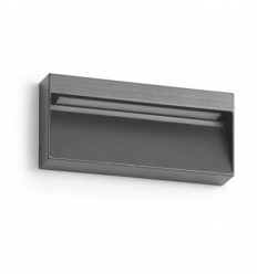 Applique asymétrique ABAR IP54 LED SMD 7W 3000K Anthracite- aluminium - 650 lumens -fonction lèche murs.