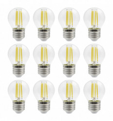 kit de 12 ampoules E27 pour guirlande gloriette PORTOFINO Bulb 12x4W 470lm CRI80 3000K blanc 