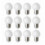 kit de 12 ampoules E27 pour guirlande gloriette PORTOFINO Bulb 12x3W 3000K Opale