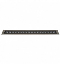 Encastré de sol rectangulaire 620 mm -RGB- type wall washer WALK IP67 - IK09- LED SMD 24 w- 3300 lumens - acier inoxydable