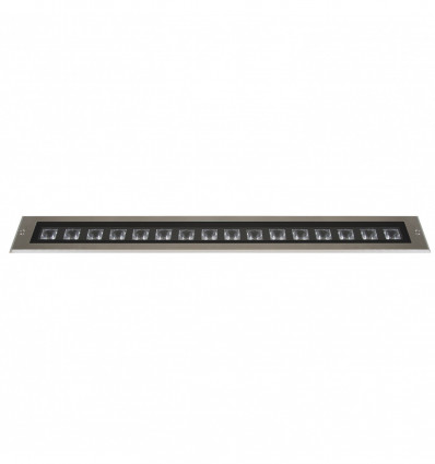 Encastré de sol rectangulaire 620 mm - type wall washer WALK IP67 - IK09- LED SMD 24 w- 2905 lumens - 3000K Acier inoxydable