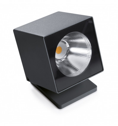 Spot extérieur orientable et basculant DADO IP66 -IK07-LED COB AC 14w -1900 LUMENS-3000K Anthracite- 19°