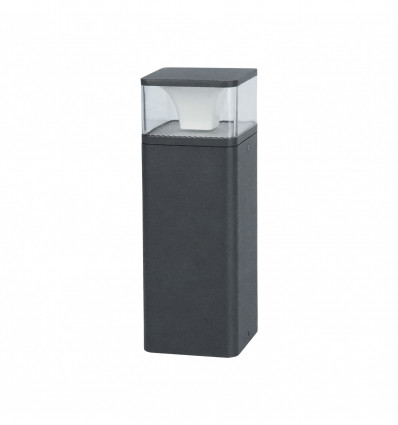 Borne Extérieure ODIN - IP65- IK06, hauteur 25 cm, en aluminium noir- 7 w - 850 lumens - 3000 k - Anthracite