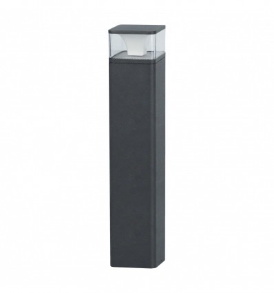 Borne Extérieure rectangulaire ODIN - IP65- IK06, hauteur 50 cm, en aluminium noir- 7 w - 850 lumens - 3000 k - Anthracite