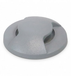 Balise de sol encastrée rond -fixation en mural ou sol RAIN IP67-IK10- 3000K -double faisceau- coloris Gris