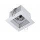 Spot carré orientable à encastrer au plafond JANUS - coloris blanc - GU10