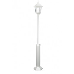 Lampadaire 1 tête -CLIC-CLAC 4 -IP44 - E27 - style rustique - VERRE TRANSPARENT hauteur totale 1 910 mm Blanc