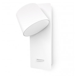 Applique avec Lampe de lecture SERENE et sa prise USB LED SMD 6W - 732 lm 3000K coloris blanc- éclairage à gauche