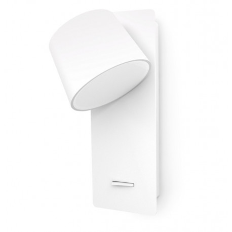 Applique avec Lampe de lecture SERENE et sa prise USB LED SMD 6W - 732 lm 3000K coloris blanc- éclairage à gauche