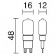 Lampe G9 G9 LED Bulb 2.50W 160lm CRI80 3000K 300º Blanc