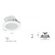 spot encastré de plafond fixe - KRAO - LED SMD - 10.5 W - CCT -IP65 - Angle 100 °- diamètre recouvrement 105 mm