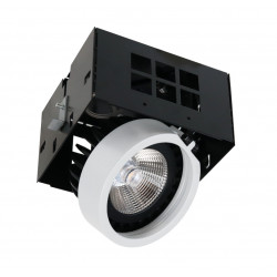 Spot encastrable Cardan LED COB 17 W 2180 lumens - 3000 k -AR111 -ATOLON- Coloris blanc 