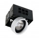 Spot encastrable Cardan LED COB 17 W 2180 lumens - 3000 k -AR111 - ATOLON- Coloris Noir