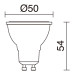 Ampoule LED GU10 -PRO - 3.5W - 4000K - 300 lumens - 36º