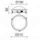 Hublot fonctionnel - FAR IP54 - diamètre 210 mm - 12 w - 840 lumens - 4000 k - 115°