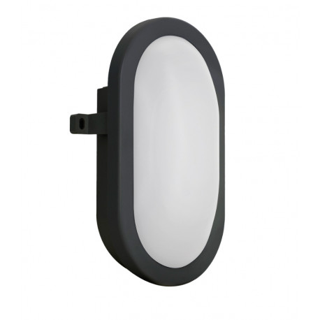 Applique ovale FAR IP54 - LED SMD -12W - 840lm - CRI80 - 4000K - 110º- NOIR - 216 mm