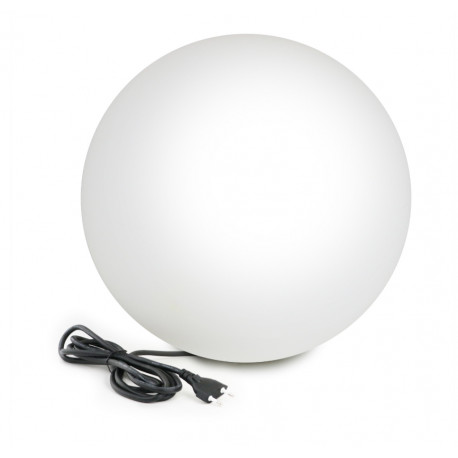 Lampe ronde diamètre 50 cm Ballon IP55 E27 25W Blanc- câble fourni pour le brancher, longueur de 2 m