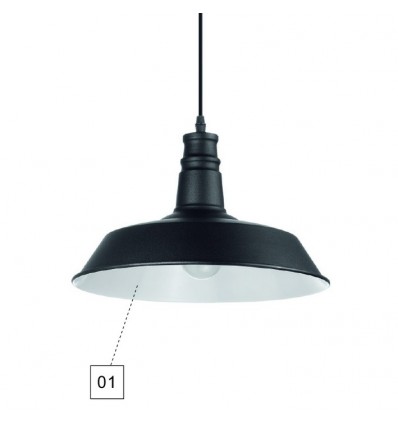 ANTIQ- Suspension en acier style industriel